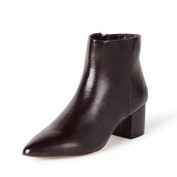 The Drop Jessi Stiefel mit Blockabsatz und Seitlichem Reißverschluss Damen Ankle Boot, Schokoladenbraun, Gr. 38.5 EU von The Drop