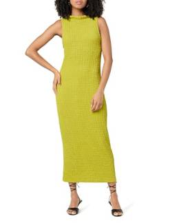 The Drop Lena High Neck Textured Midi Dress Kleider, Grüner Neid, S von The Drop