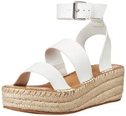 The Drop Listilla Flatform-espadrilles mit Knöchelriemen Damen Espadrille Wedge Sandal, Weiß, 42 EU von The Drop