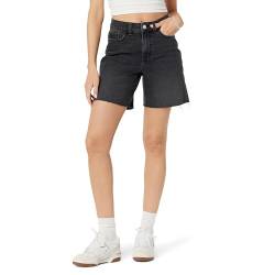 The Drop Mari Long Relaxed Denim Jeans-Shorts, Faded Black, 33 von The Drop