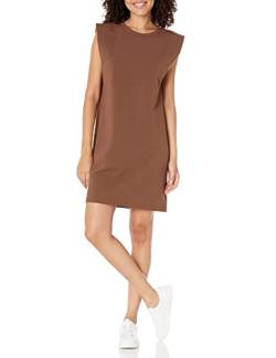 The Drop Mariana Power Shoulder Minikleid Dresses, Kaffeebohnen, Large von The Drop