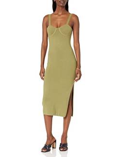 The Drop Midi-Pulloverkleid für Damen, Sylvia, Olive Oil, L von The Drop