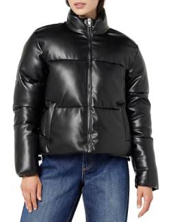 The Drop Pufferjacke für Damen, Priscilla Veganes Leder, Schwarz, XXL von The Drop