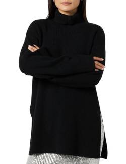The Drop Pullover für Damen, Camilla Rollkragen mit tief angesetzten Schulternähten, Schwarz, 4XL Große Größen von The Drop
