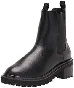 The Drop Saviah Chelsea-Schlupfstiefel mit dicker Sohle für Damen, schwarz, 36.5 von The Drop