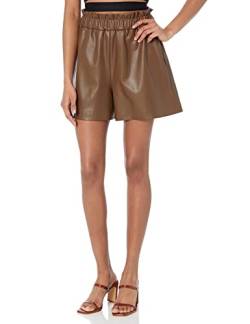 The Drop Women's Rose Loose Fit Paperbag Pull-on Short, Coffee Bean, XS von The Drop