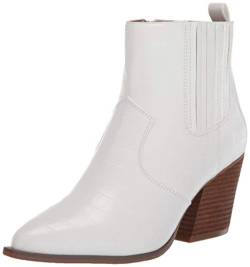 The Drop Women's Sia Pointed Toe Western Ankle Boot, White, 10 von The Drop