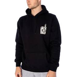 The Dudes Sweatpulli Hoodie Half Zip Herren Sweater Too Short Smokes Black L von The Dudes