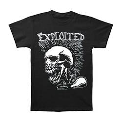 The Exploited Mohican Skull Männer T-Shirt schwarz M 100% Baumwolle Band-Merch, Bands, Totenköpfe von The Exploited