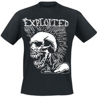 The Exploited T-Shirt - Mohican Skull - S bis L - für Männer - Größe M - schwarz  - Lizenziertes Merchandise! von The Exploited