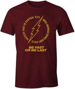 The Flash Herren MEFLAHOTS009 T-Shirt, Bordeaux, L von The Flash