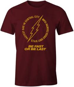 The Flash Herren MEFLAHOTS009 T-Shirt, Bordeaux, XXL von The Flash