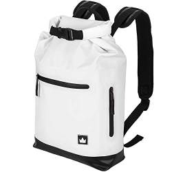 The Friendly Swede Laptop Rucksack Wasserdicht mit 13 Zoll Laptopfach - GRANEBERG City Tagesrucksack - Rolltop Kurierrucksack, Städtisch, zweckbetont für Damen und Herren - 15L (Weiß) von The Friendly Swede