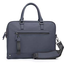 The Friendly Swede Laptoptasche 13 Zoll, minimalistische Arbeitstasche, Businesstasche, Aktentasche Herren und Damen, Veganes PU - VRETA - mit Schultergurt (Dunkelblau) von The Friendly Swede