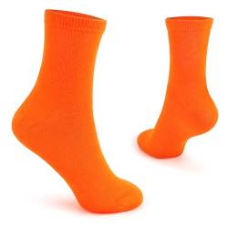 The Glowhouse Herren Socken - für Kostüme im Stil der Teddy Boys, 60er-, 70er- und 80er-Jahre - Rock & Roll - Neonfarben - Orange - 39-46 von The Glowhouse