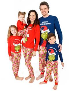 Die Grinch Matching Family Family Christmas Pyjamas Erwachsene Kinder eng Fit 4-5 Jahre von The Grinch