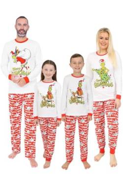 The Grinch Grinchmas Matching Family Christmas Long Pyjamas, weiß, 20-22 von The Grinch