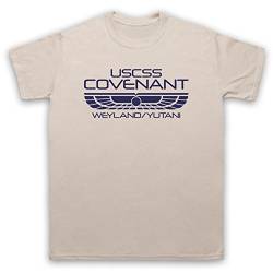 Alien Covenant USCSS Covenant Herren T-Shirt, Beige, Large von The Guns Of Brixton
