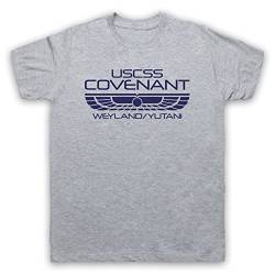 Alien Covenant USCSS Covenant Herren T-Shirt, Grau, Large von The Guns Of Brixton