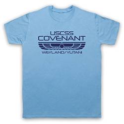 Alien Covenant USCSS Covenant Herren T-Shirt, Hellblau, Large von The Guns Of Brixton