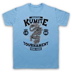 Bloodsport Kumite 1988 Black Dragon Tournament Herren T-Shirt, Hellblau, XL von The Guns Of Brixton
