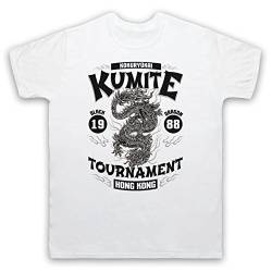 Bloodsport Kumite 1988 Black Dragon Tournament Herren T-Shirt, Weis, Small von The Guns Of Brixton