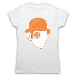 Clockwork Orange Droog Face Damen T-Shirt, Weis, Large von The Guns Of Brixton