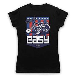 Easy Rider Take It Easy Damen T-Shirt, Schwarz, XL von The Guns Of Brixton