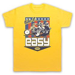 Easy Rider Take It Easy Herren T-Shirt, Gelb, Medium von The Guns Of Brixton