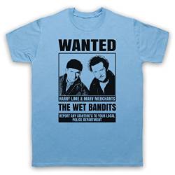 Home Alone The Wet Bandits Wanted Poster Herren T-Shirt, Hellblau, XL von The Guns Of Brixton