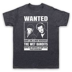 Home Alone The Wet Bandits Wanted Poster Herren T-Shirt, Jahrgang Schiefer, Large von The Guns Of Brixton