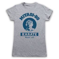 Karate Kid Mr Miyagi Damen T-Shirt, Grau, Medium von The Guns Of Brixton