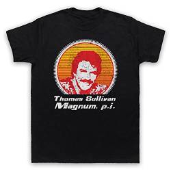 Magnum PI Face Herren T-Shirt, Schwarz, 2XL von The Guns Of Brixton