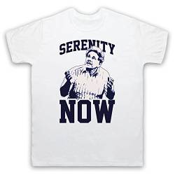 Seinfeld Frank Costanza Serenity Now Herren T-Shirt, Weis, Medium von The Guns Of Brixton