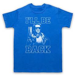 Terminator I'll Be Back Herren T-Shirt, Blau, XL von The Guns Of Brixton