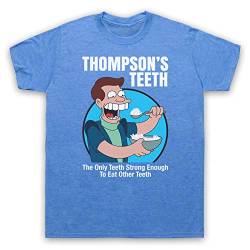 The Guns Of Brixton Futurama Thompson's Teeth Herren T-Shirt, Jahrgang Blau, Large von The Guns Of Brixton