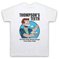The Guns Of Brixton Futurama Thompson's Teeth Herren T-Shirt, Weiß, Large von The Guns Of Brixton