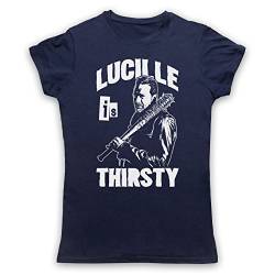 Walking Dead Negan Lucille is Thirsty Damen T-Shirt, Ultramarinblau, Small von The Guns Of Brixton