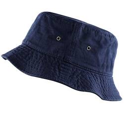 The Hat Depot 300N Unisex Sonnenhut, 100 % Baumwolle, verstaubar, für Sommer, Reisen, Strand, Sonnenhut - Blau - L/XL von The Hat Depot