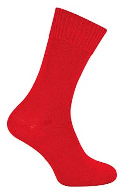 Premium Alpaka Socken für Herren und Damen | Scotland Highland Company | Luxus Warm Wollsocken für Winter (37-40, Rot) von The Highland Sock Co.