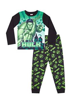 Jungen Marvel The Hulk Pyjama-Set, lang, Grün / Schwarz, grün, 104 von The Hulk
