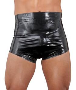 Late X Herren Tanga, schwarz, Medium von The Latex Collection