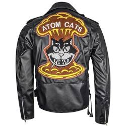 Herren Jacke Atom Cats Fallout 4 Atom Cats Jacket-Videospiel Fallout Atom Cats Kunstleder Jacke, schwarz, XX-Large von The Leathers Hub