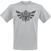 The Legend Of Zelda - Gaming T-Shirt - Hyrule Tribal - S bis XXL - für Männer - Größe L - grau meliert von The Legend Of Zelda
