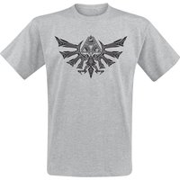 The Legend Of Zelda - Gaming T-Shirt - Hyrule Tribal - S bis XXL - für Männer - Größe XXL - grau meliert von The Legend Of Zelda