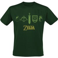 The Legend Of Zelda - Gaming T-Shirt - Quest Essentials - S bis XXL - für Männer - Größe L - grün von The Legend Of Zelda