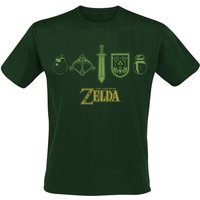 The Legend Of Zelda - Gaming T-Shirt - Quest Essentials - S bis XXL - für Männer - Größe S - grün von The Legend Of Zelda