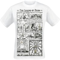 The Legend Of Zelda - Gaming T-Shirt - Zeichnung - M bis XXL - für Männer - Größe XL - weiß von The Legend Of Zelda