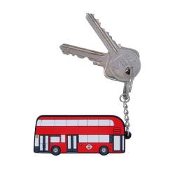 Schlüsselanhänger Routemaster London Bus, gummiert, mit Metall-Schlüsselanhänger, offizielles Lizenzprodukt von TfL, rot, One size von The London Toy Company