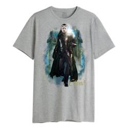 The Lord Of The Rings Herren Melotrmts016 T-Shirt, Grau meliert, M von The Lord Of The Rings